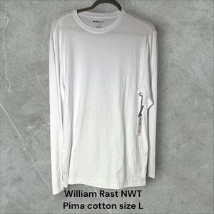 William Rast White Pima Cotton Men's Shirt, Size Large NWT